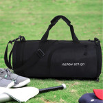 Black Printed Duffel Bag