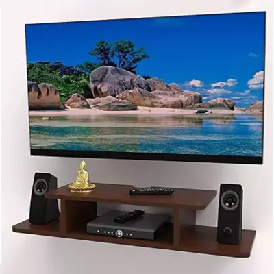 Beautiful Wooden wall set top box stand (brown) Engineered Wood TV Entertainment Unit