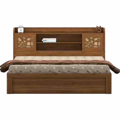 SPACEWOOD Engineered Wood Queen Box Bed