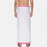 Men White Solid Cotton Readymade Dhoti