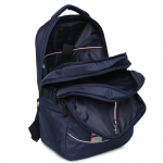 Unisex Navy Blue Typography Backpack