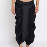 Men Black Solid Dhoti Pants