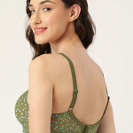 Olive Green & Blue Bra Heavily Padded BRA