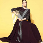 Deep Burgundy Embroidered Ready to Wear Lehenga Choli with Dupatta