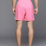 Men Pink Solid Swim Shorts